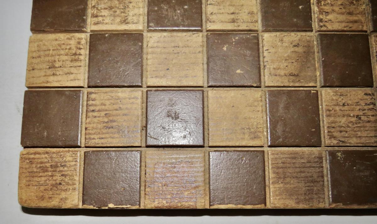 EARLY 19TH CENTURY SMALL CHECKERBOARD WITH PAINT