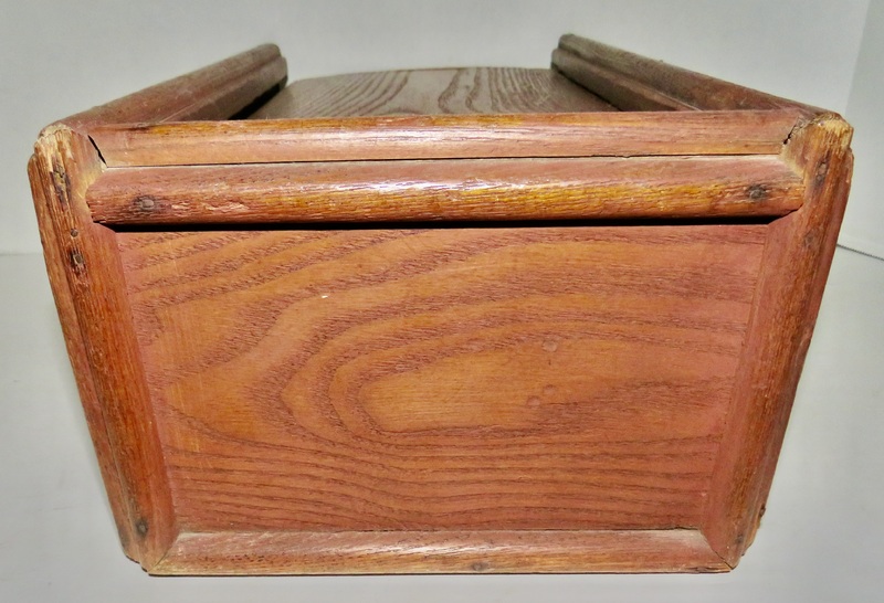 18TH C. LARGE CANDLE BOX W/ ORIGINAL RED WASH
