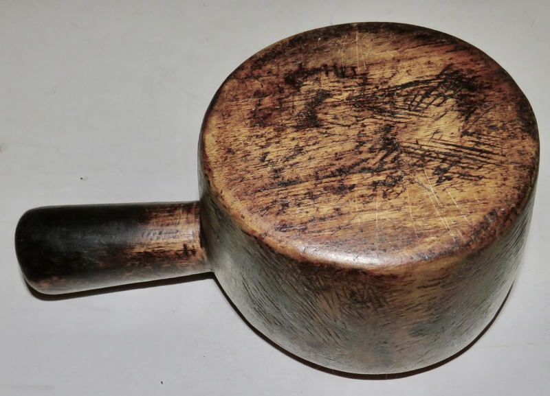 PILGRIM ERA HAND CARVED AMERICAN MAPLE PORRINGER