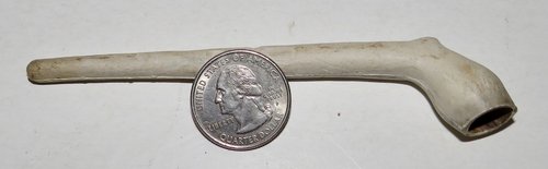 RARE COLONIAL DUG CLAY PIPE FOUND AT JAMESTOWN, VA