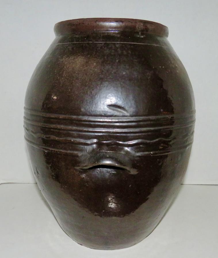 REDWARE STORAGE JAR, 19TH CENTURY