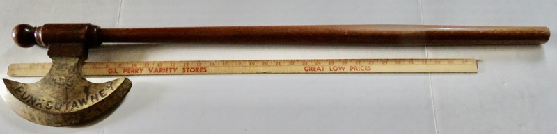 PUNXSUTAWNEY (PA) FOLKY AXE, MASONIC?, ORIG. PAINT