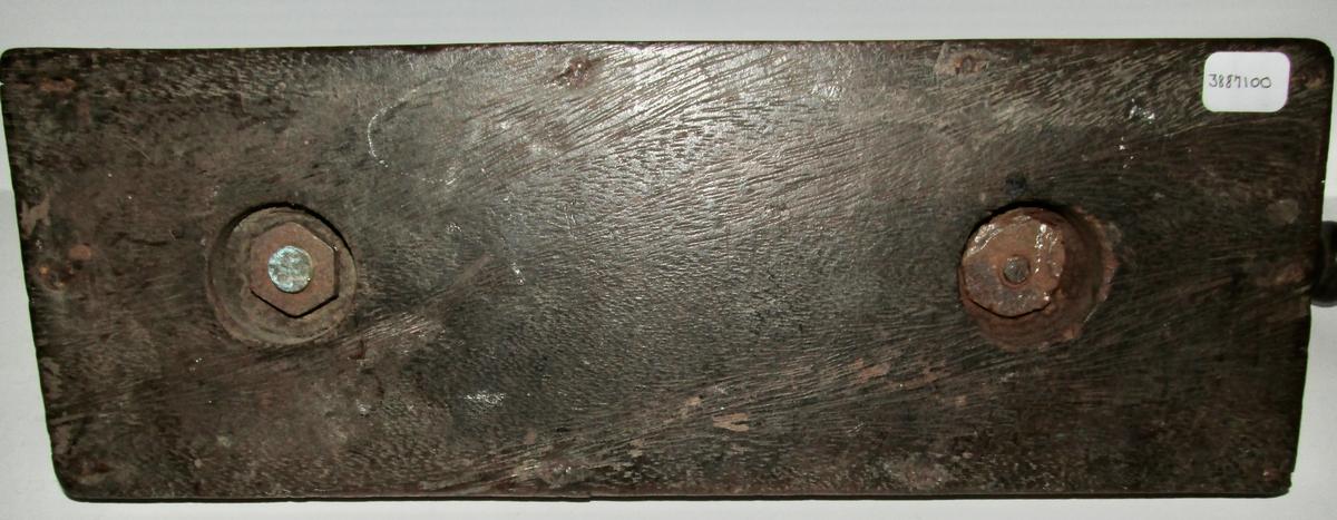RARE EARLY 19TH C. SUGAR NIPPERS ON WOODEN BASE