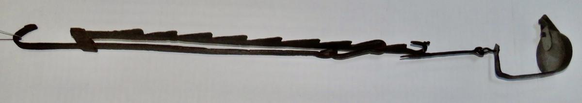 18TH C. FORGED LIGHTING TRAMMEL
