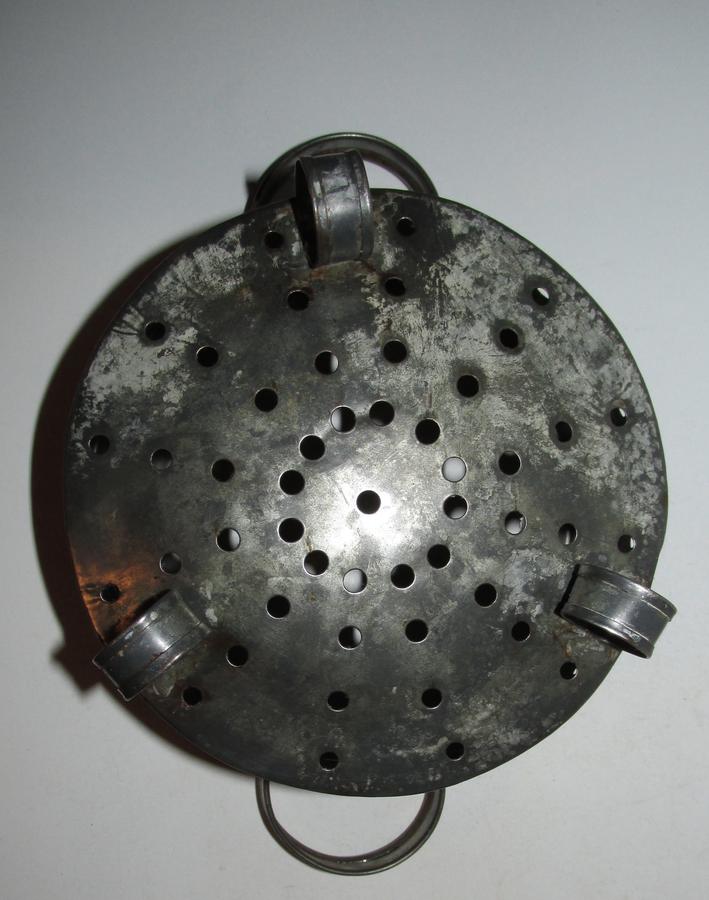 19TH CENTURY PA TIN CHEESE DRAINER