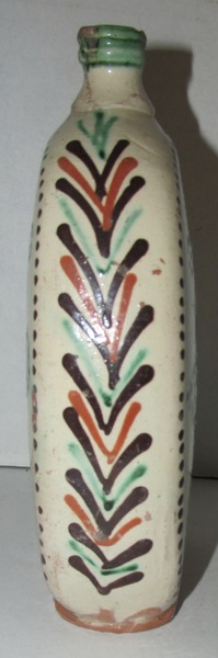 FRENCH SGRAFFITO FLASK, EARLY 19TH CENTURY