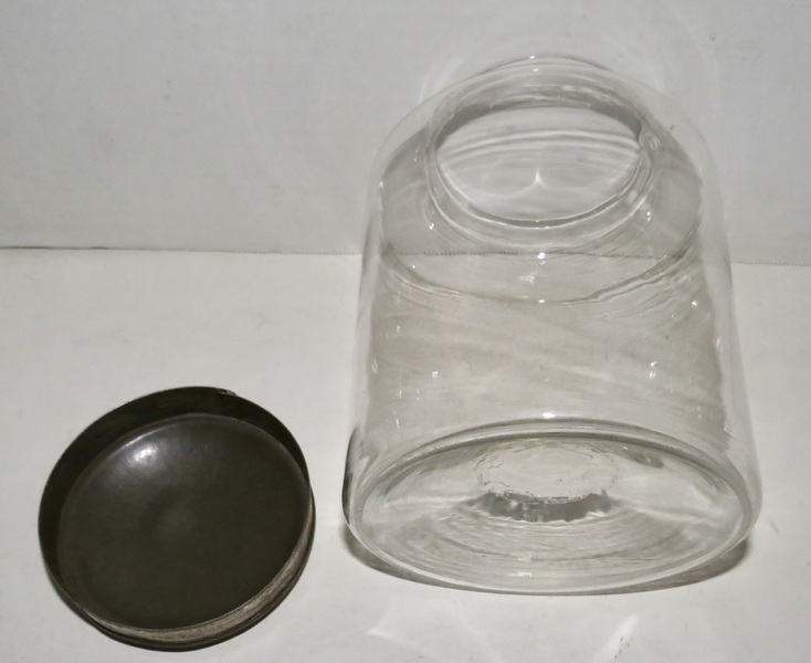 19TH C. BLOWN GLASS PANTRY JAR, PONTIL SCAR