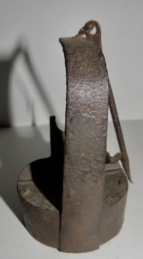 FORGED BETTY LAMP W/ HANGER HOOK AND WICK PICK