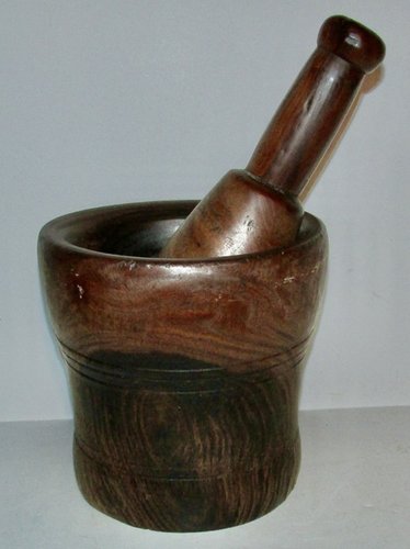 18TH CENTURY MORTAR & PESTLE, LIGNUM VITAE