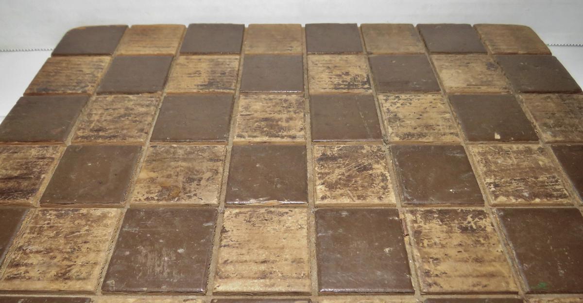 EARLY 19TH CENTURY SMALL CHECKERBOARD WITH PAINT
