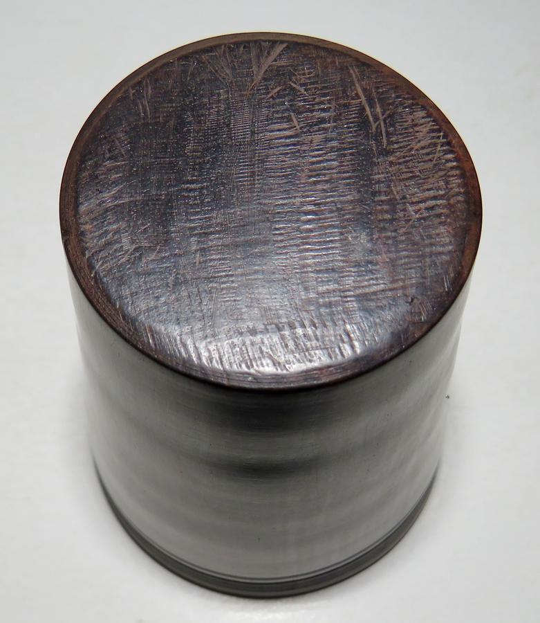 18TH CENTURY WALNUT TAVERN DRINKING CUP, 3 1/4"