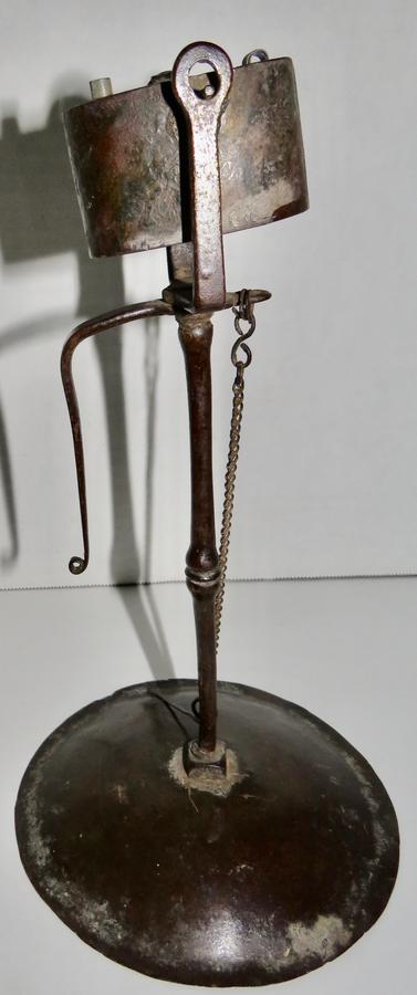 RARE STYLE 18TH CENTURY PA KETTLE LAMP