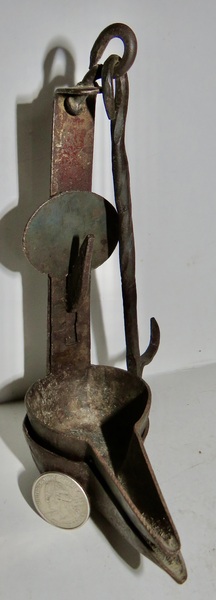 17th early 18TH C. DOUBLE CRUSIE LIGHTING DEVICE
