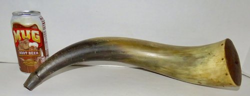 SCARCE 18TH/19TH C. RIFLEMAN'S SUPPLY POWDER HORN