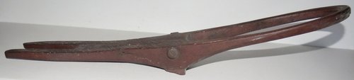 18TH/19TH C. WOODEN BOOT JACK W/ RED PAINT