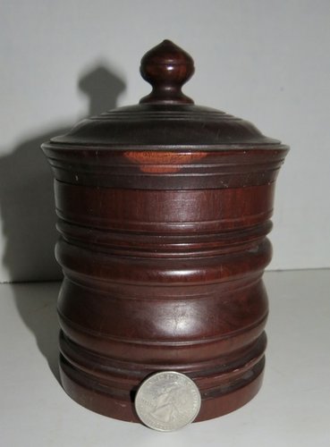 PILGRIM ERA LIGNUM VITAE LIDDED TABLE SPICE JAR