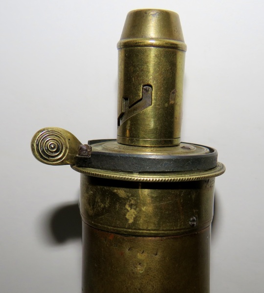 CIVIL WAR ERA ENGLISH BRASS/COPPER POWDER HORN