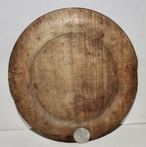 18TH C. AMERICAN TREEN EATING PLATE