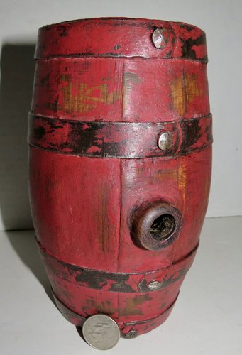 REV. WAR ERA CANTEEN, ROSEHEAD NAILS, RED PAINT