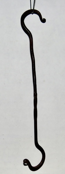 RARE SMALL FORGED IRON LAMP HOOK