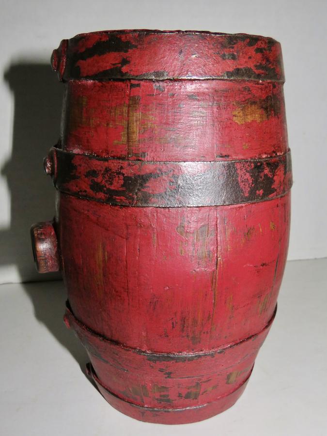 REV. WAR ERA CANTEEN, ROSEHEAD NAILS, RED PAINT