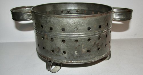19TH CENTURY PA TIN CHEESE DRAINER