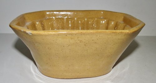 YELLOW WARE FOOD MOLD, GRAPE DESIGN
