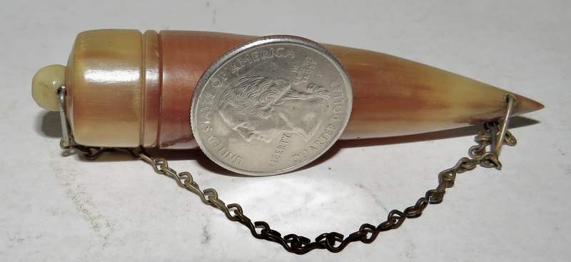 REV. WAR ERA SALT HORN COMPLETE W/ CHAIN