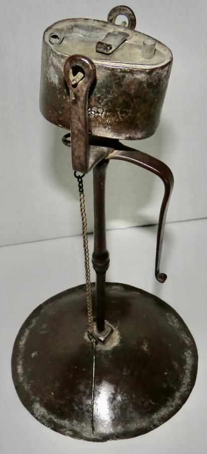 RARE STYLE 18TH CENTURY PA KETTLE LAMP