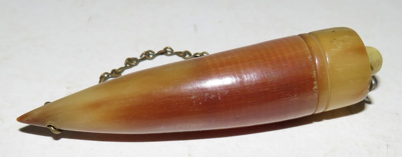 REV. WAR ERA SALT HORN COMPLETE W/ CHAIN