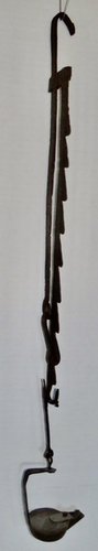 AMERICAN FORGED IRON LIGHTING TRAMMEL, EARLY 18TH