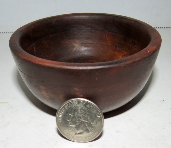 MINIATURE BIRD'S EYE MAPLE BOWL, AMERICAN, 18TH C.