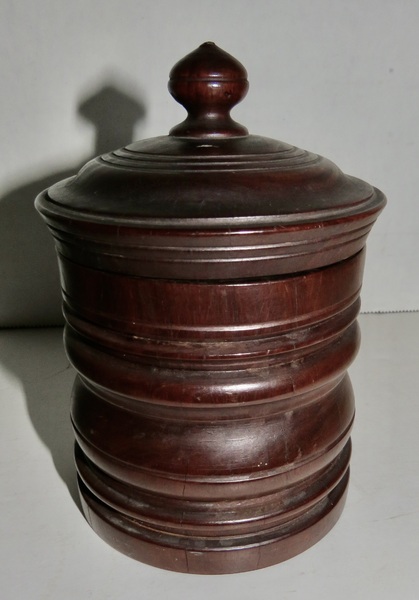 PILGRIM ERA LIGNUM VITAE LIDDED TABLE SPICE JAR