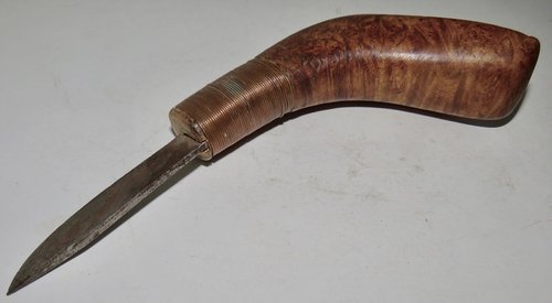 Native American Ash Burl Crooked Knife, 19th C.