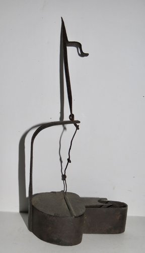FORGED BETTY LAMP W/ HANGER HOOK AND WICK PICK