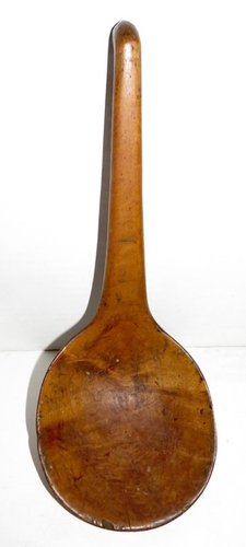 EARLY 19TH C. NATIVE AMERICAN TIGER MAPLE LADLE