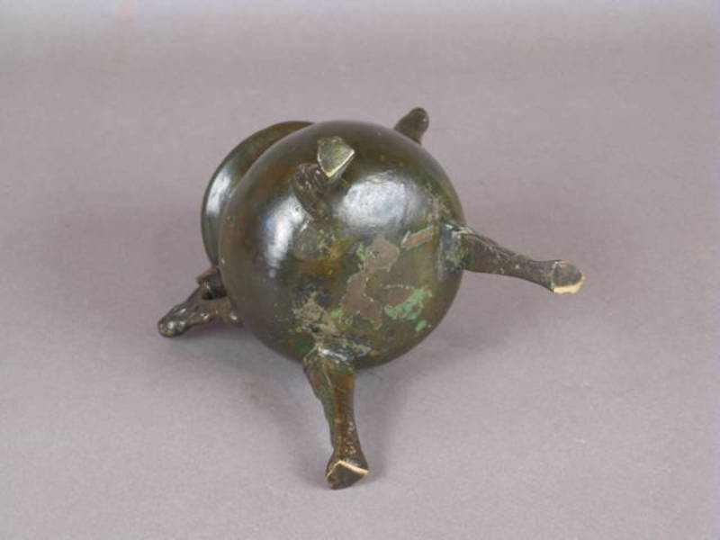 18thc. Bronze Miniature Cauldron