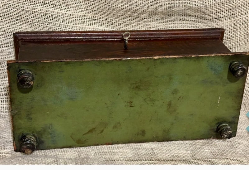 19thc. Painted Grained Document Box