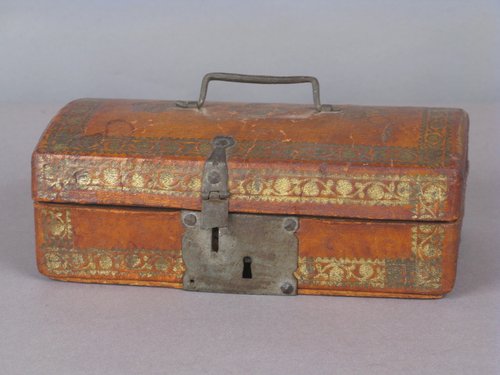 18thc. Leather Covered Document Box