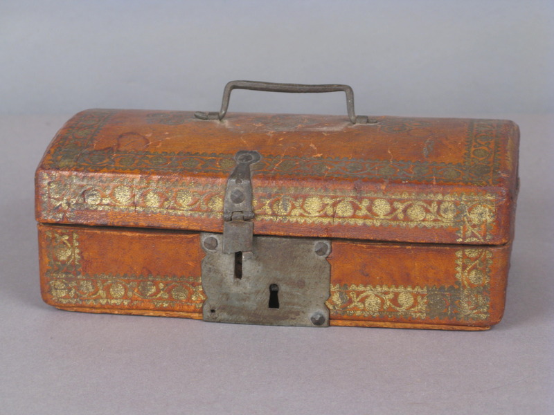 18thc. Leather Covered Document Box