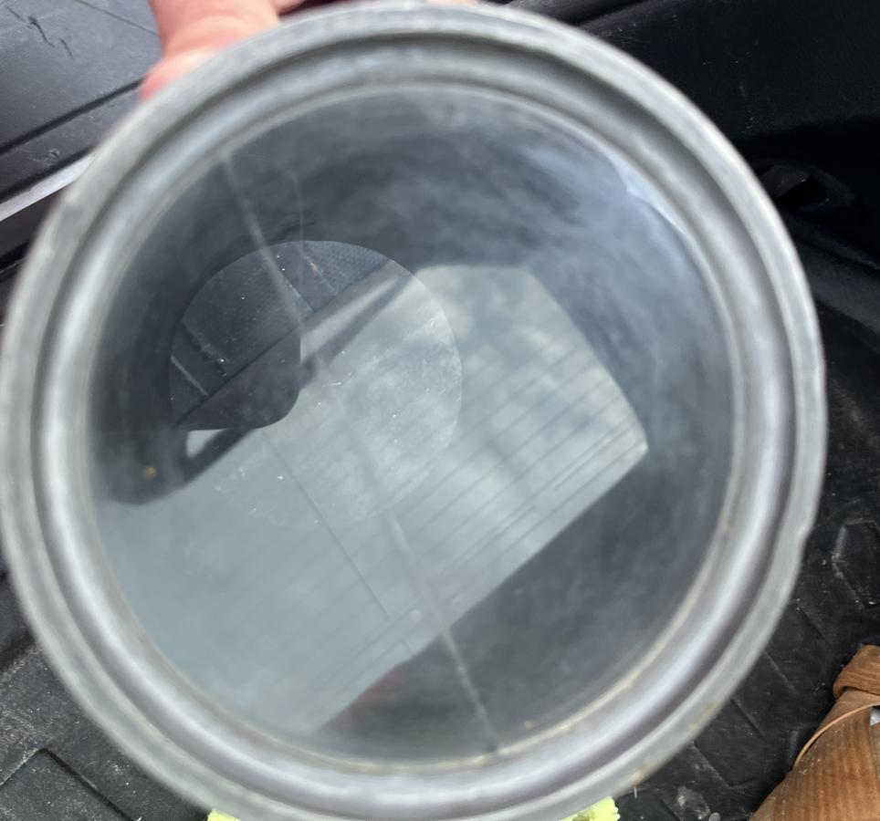 Pewter Trophy Glass Bottom Mug