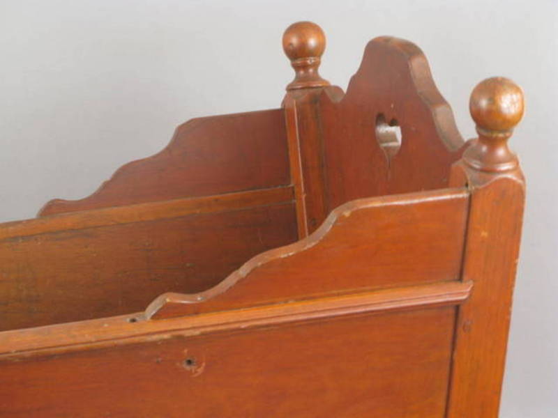 19thc. PA Cradle with Heart Cutouts