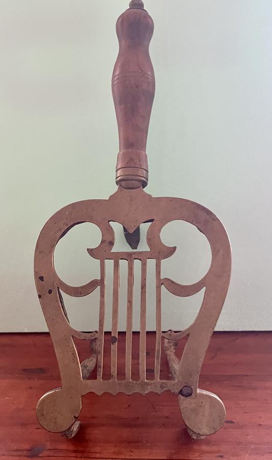 19thc. Lyre Fireplace Fender Trivet