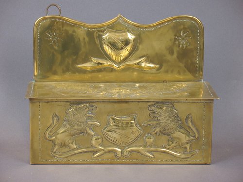 18thc. English Brass Repousse Tinder Box