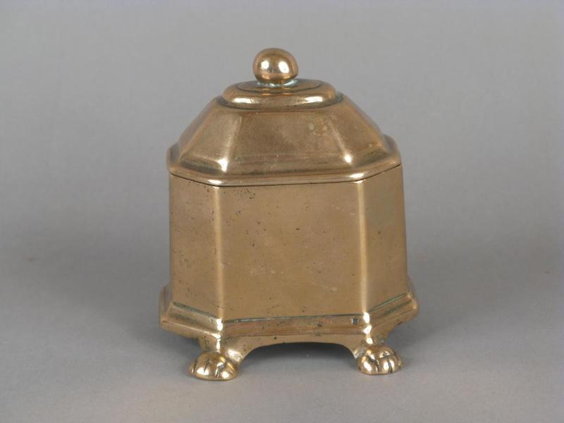 19thc. Bell Metal Lidded Tobacco Jar