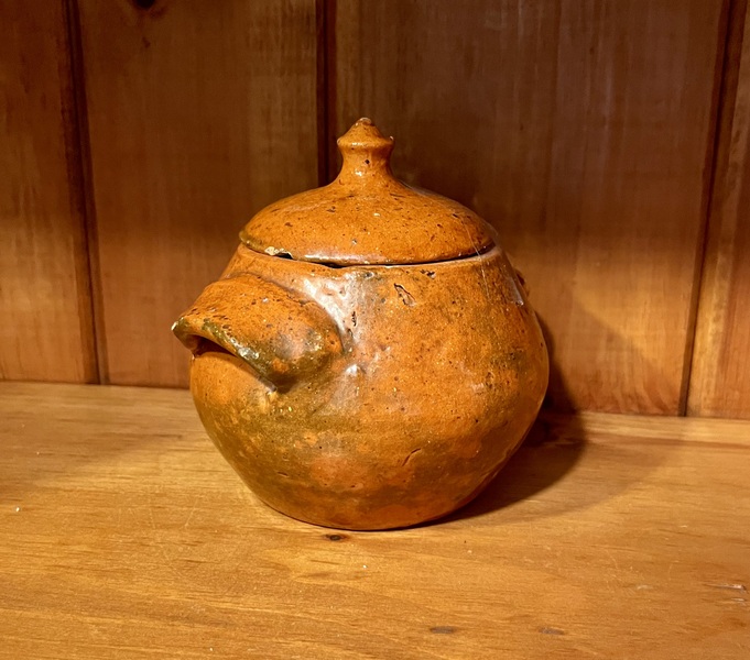 Redware Sugar Bowl