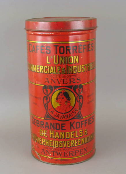 Large Red Coffee Tin