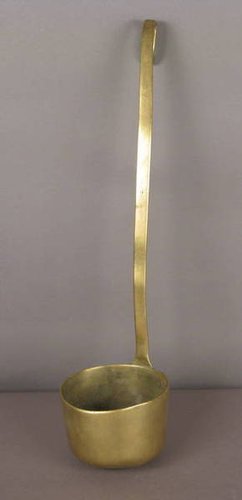 19thc. Heavy Brass Ladle