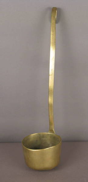 19thc. Heavy Brass Ladle