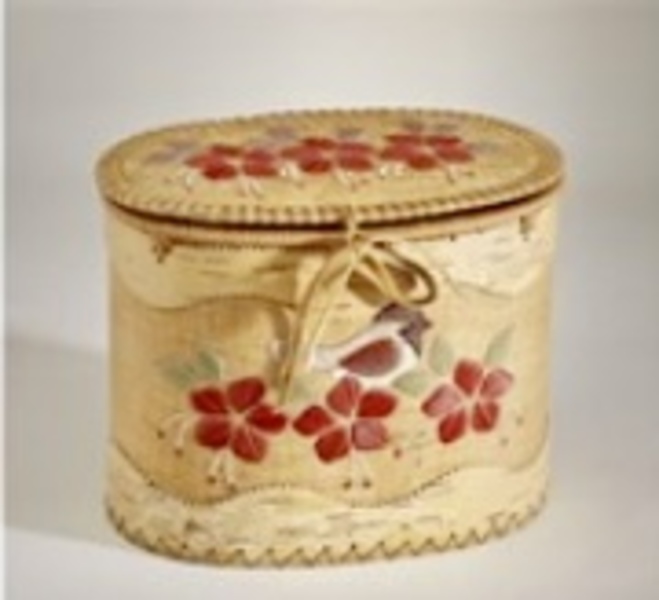 Native Am Birch Bark Quill Box